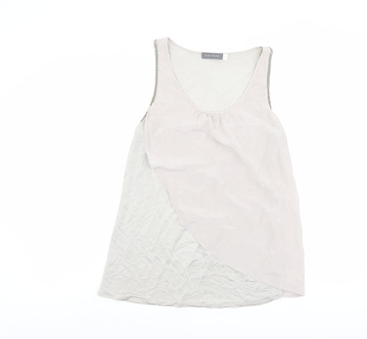 Womens UK Size 10 Mint Velvet Beige Basic Tank
