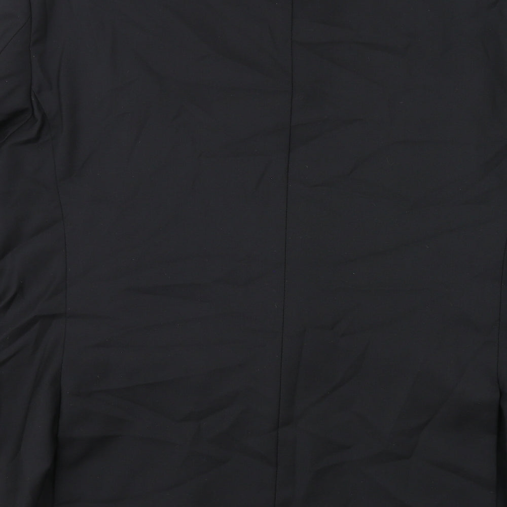 Mens UK Size 46 Lanificio Regular Black Suit Jacket