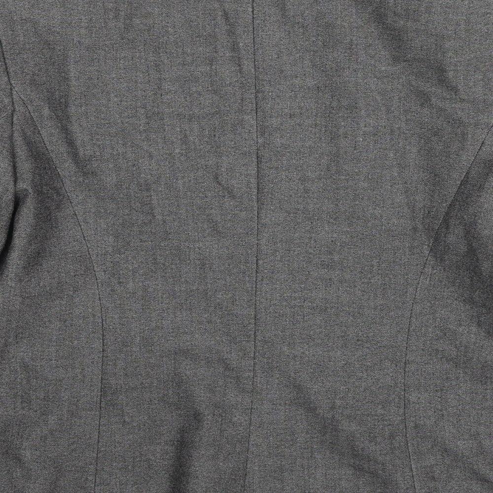 Marks and Spencer Womens Grey Polyester Jacket Blazer Size 14
