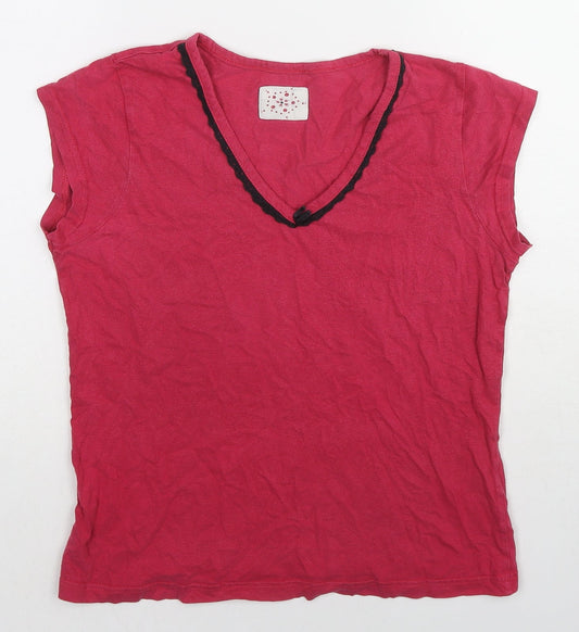 Womens UK Size 12 BHS Pink Basic T-Shirt