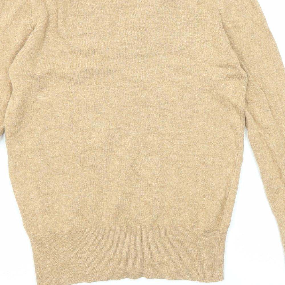 Womens UK Size S Zara Beige Pullover Jumper