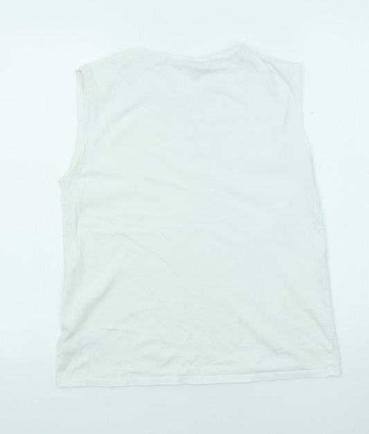Womens UK Size 8 NEXT White Basic Tank