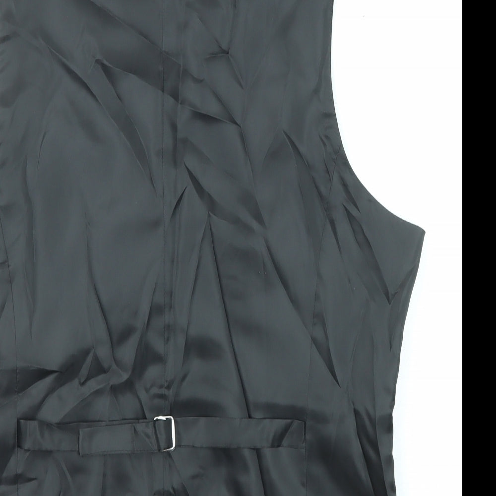 ASOS Mens Grey Polyester Jacket Suit Waistcoat Size 40 Regular