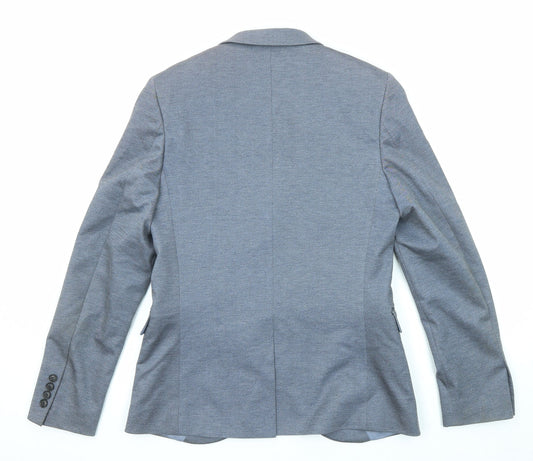 Mens UK Size 38 Topman Regular Blue Suit Jacket