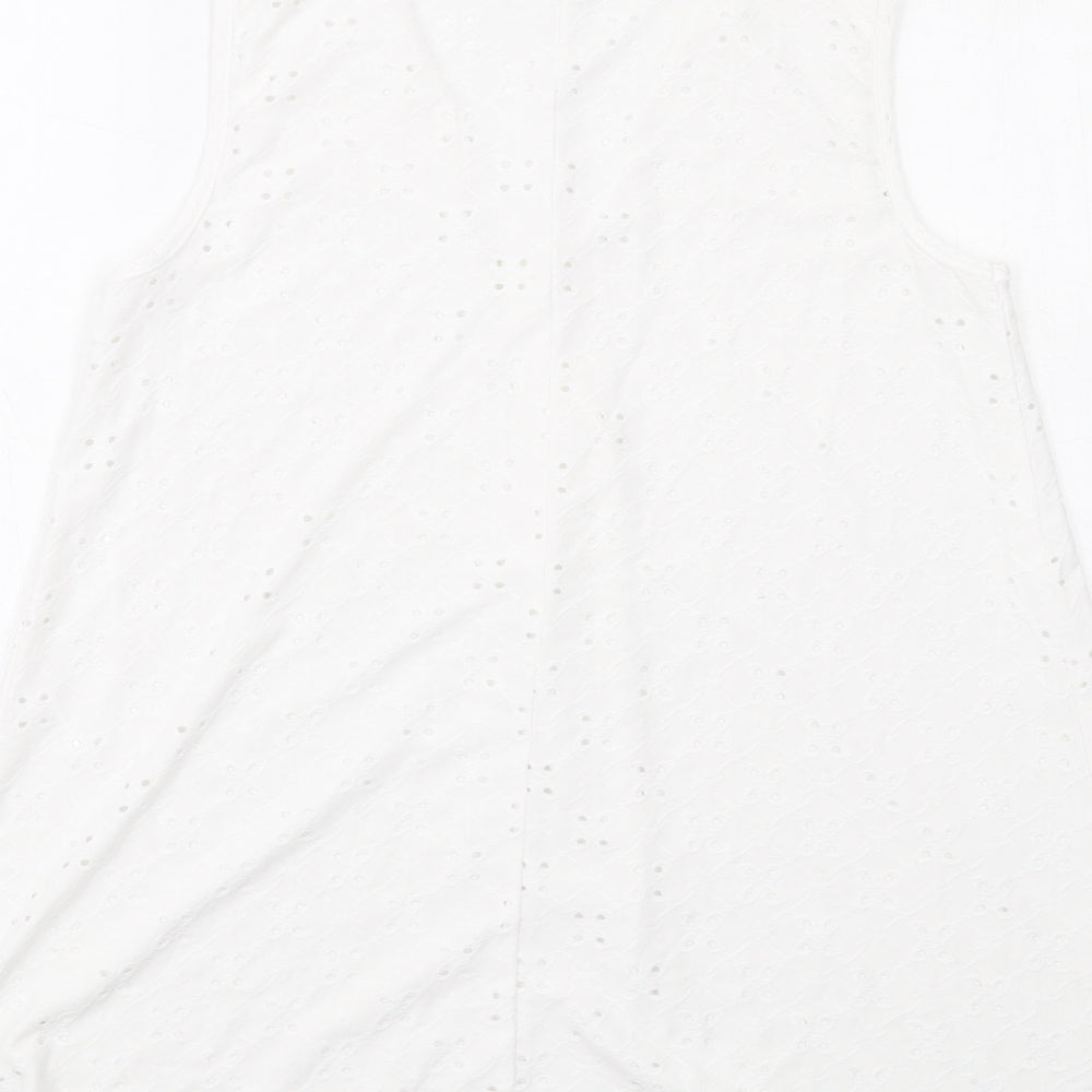 Womens UK Size S Klass White Basic Tank