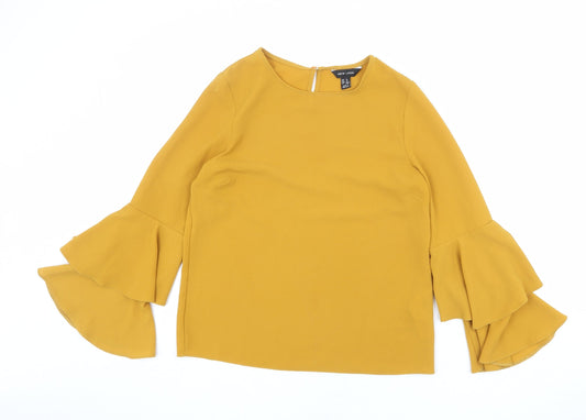Womens UK Size 8 New Look Orange Basic Blouse