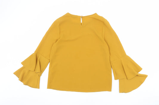 Womens UK Size 8 New Look Orange Basic Blouse