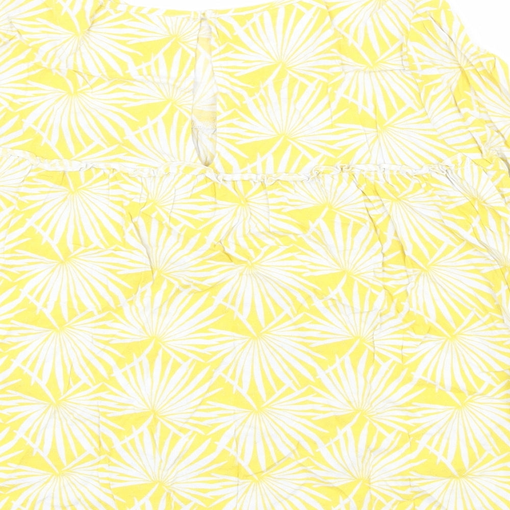 Womens UK Size 10 Marks and Spencer Yellow Basic Blouse