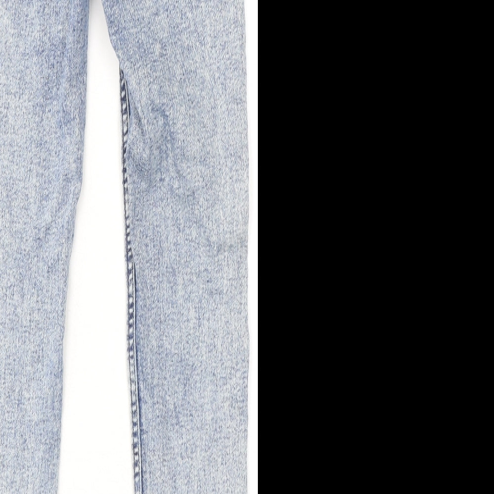 Divided by H&M Womens Blue Cotton Skinny Jeans Size 8 L29 in Regular Zip