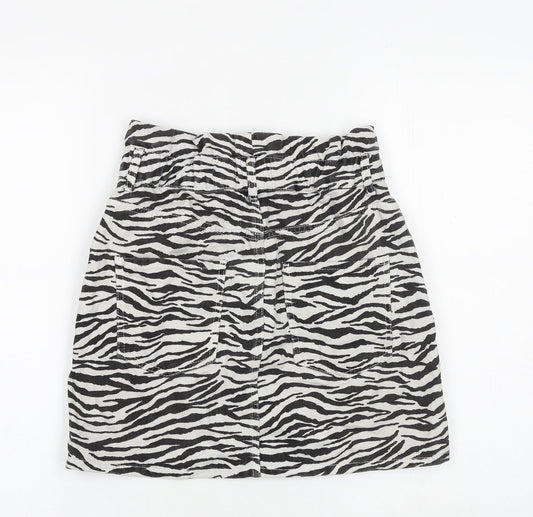 Womens UK Size S Zara A-Line Denim Skirt