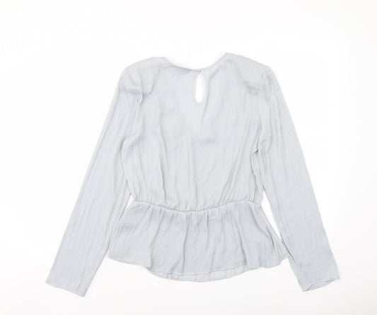 Womens UK Size 8 Marks and Spencer Grey Basic Blouse