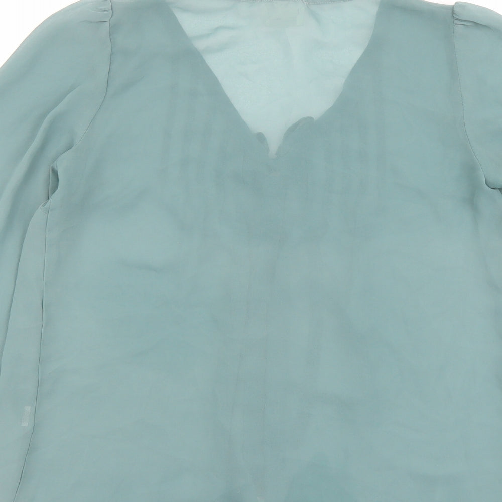 Womens UK Size S Pins & Needles Green Basic Blouse