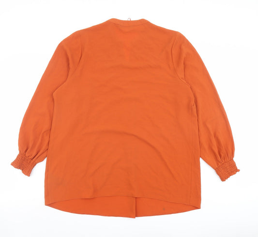 Evans Womens Pink Polyester Basic Blouse Size 18 V-Neck