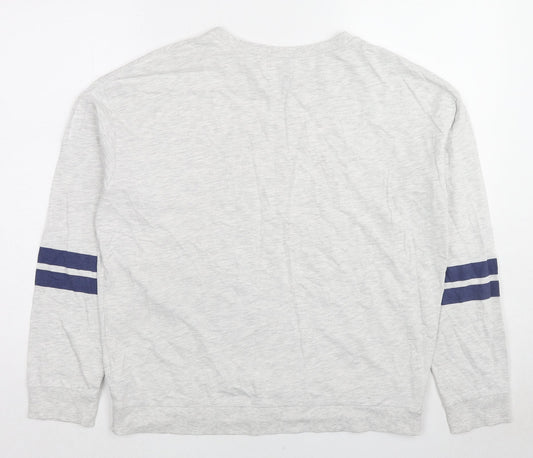 H&M Womens Grey Cotton Pullover Sweatshirt Size L Pullover - Girls Unite