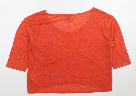 Womens UK Size 12 Marks and Spencer Red Basic T-Shirt
