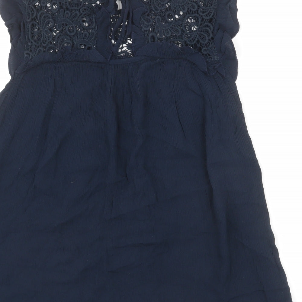 Womens UK Size 12 Dorothy Perkins Blue Basic Blouse