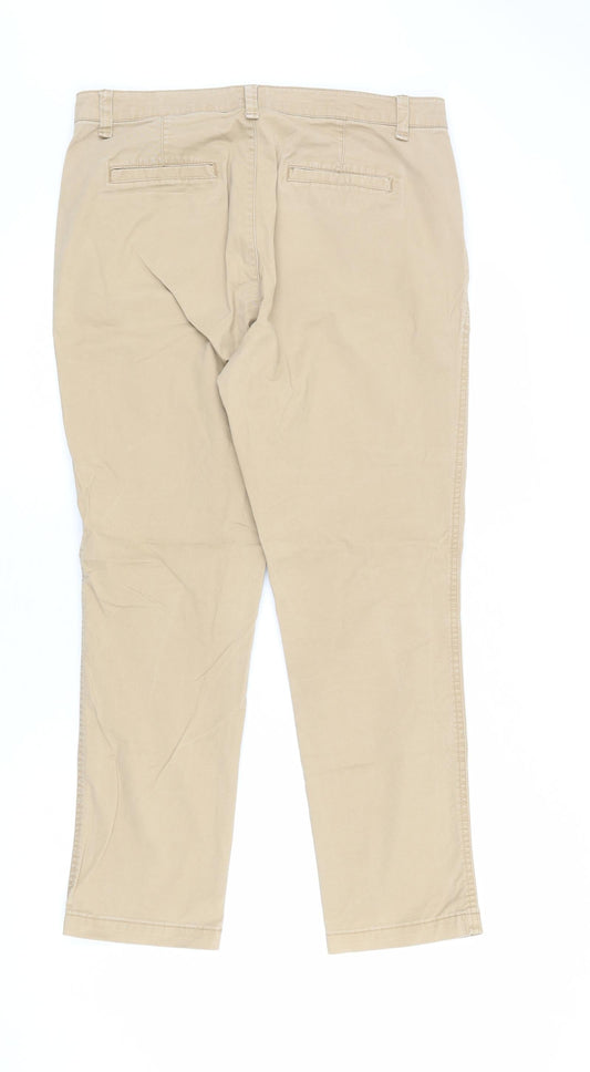 Womens UK Size 8 Gap Regular Fit Beige Trousers