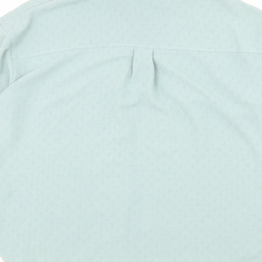 Womens UK Size 6 New Look Blue Basic Button-Up