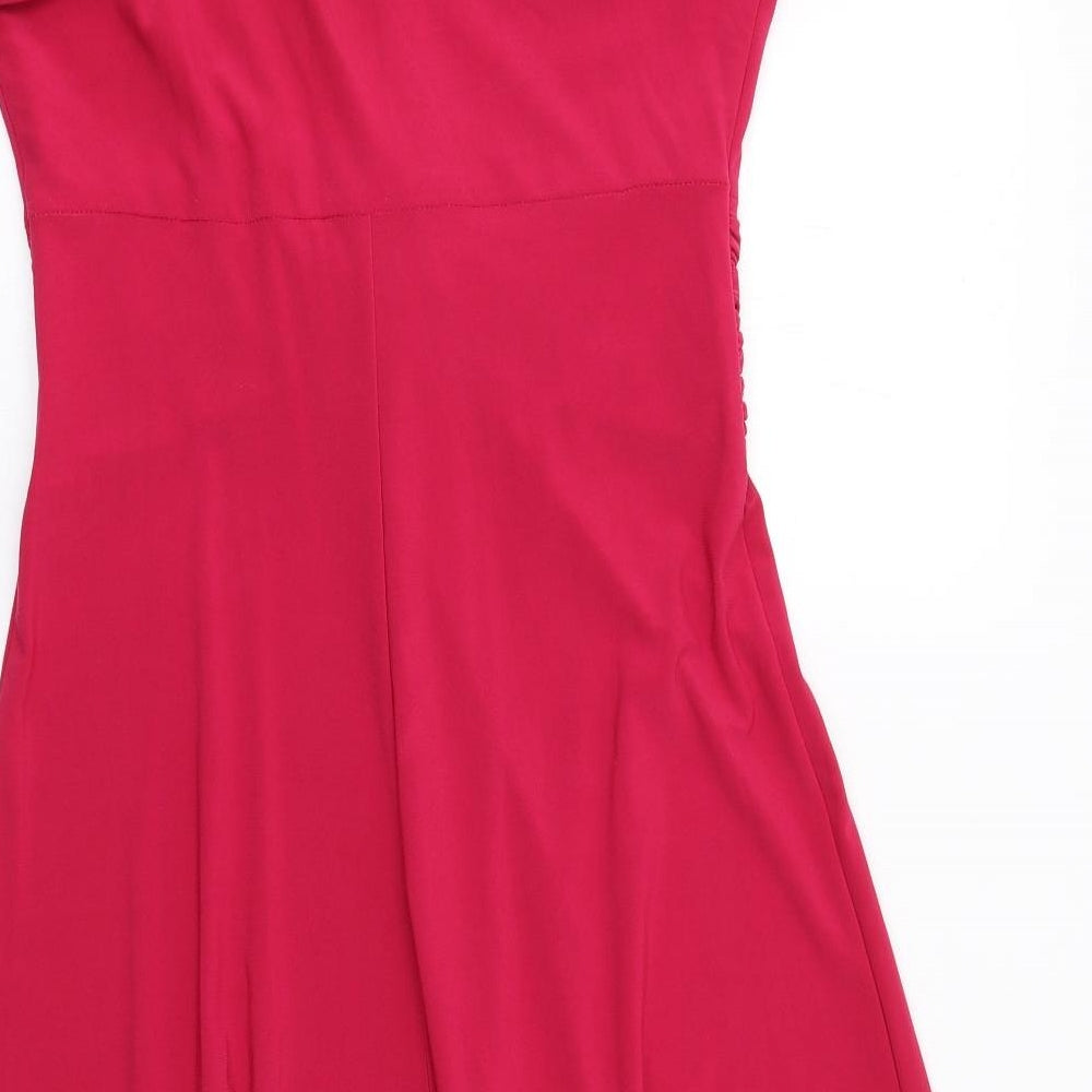 CC Womens Pink Polyester Trapeze & Swing Size 8 V-Neck Pullover