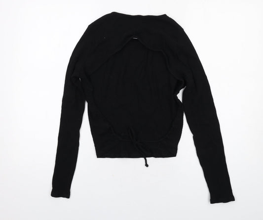 Cotton On Womens Black Cotton Basic Blouse Size M Round Neck