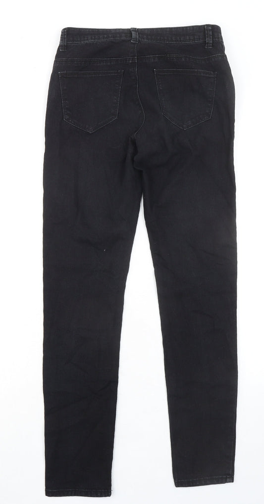 Denim & Co. Womens Black Cotton Skinny Jeans Size 8 L30 in Regular Zip