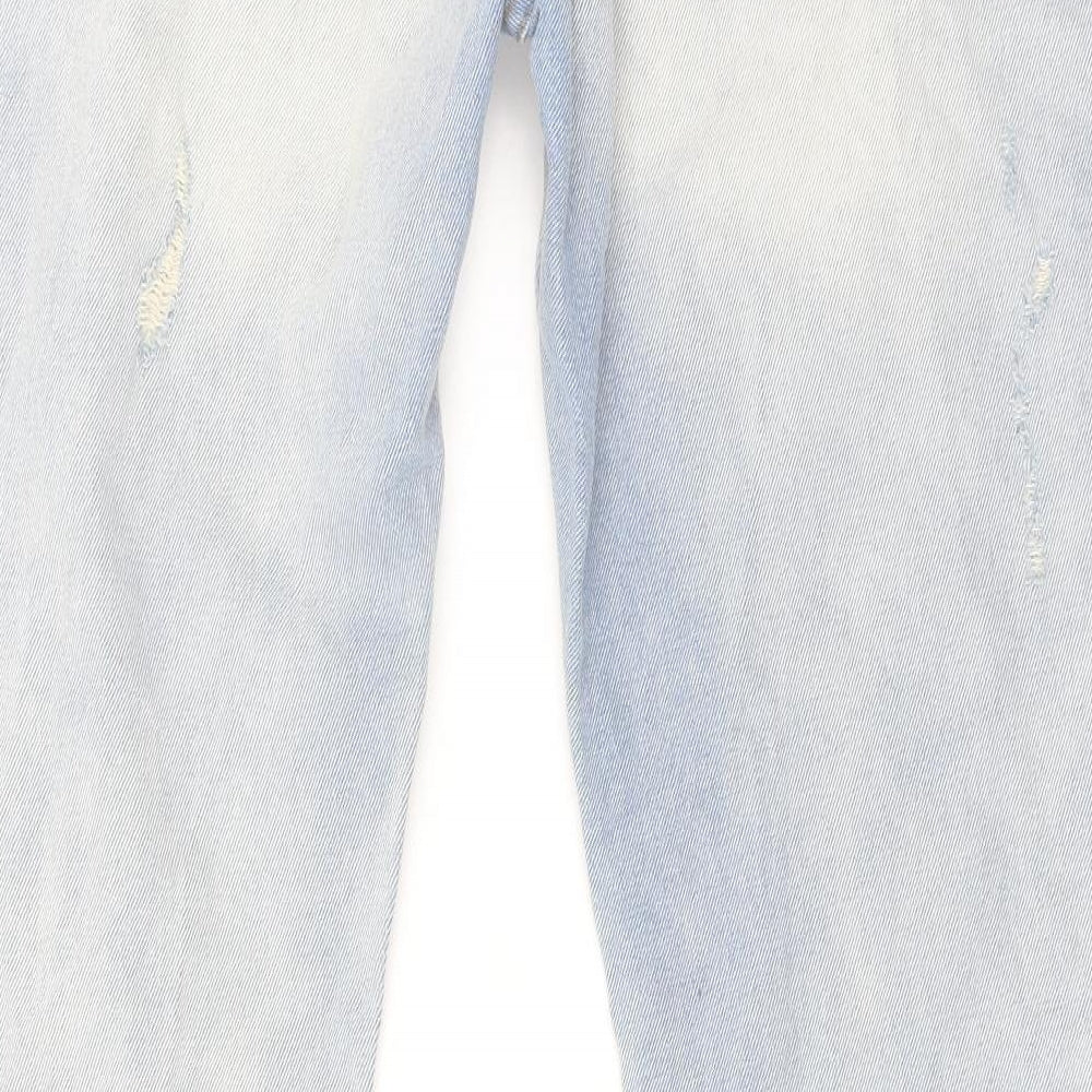 Boohoo Mens Blue Cotton Skinny Jeans Size 32 in L35 in Regular Button