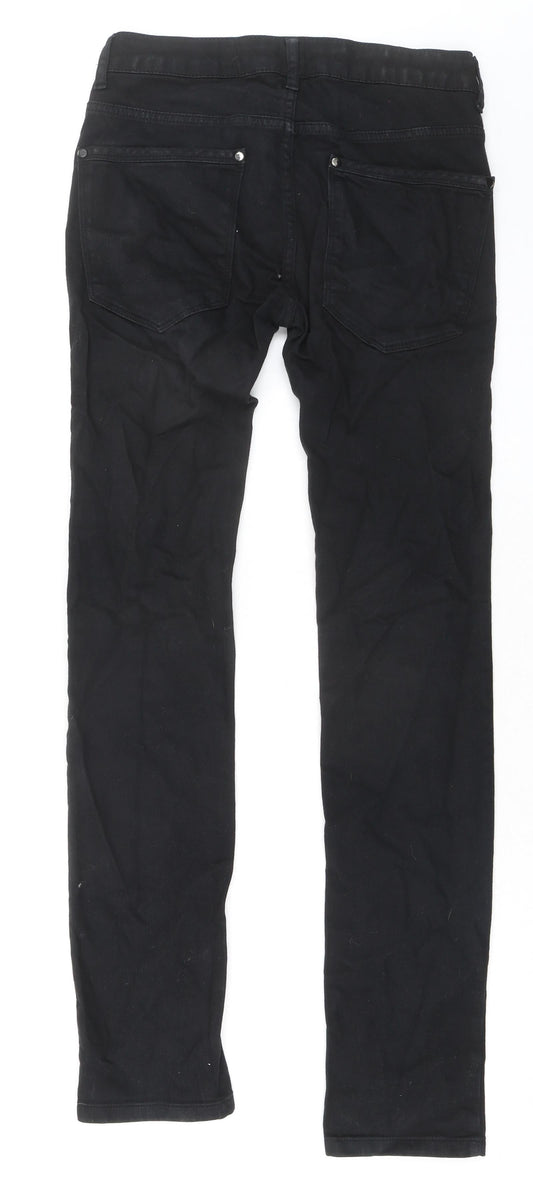 River Island Womens Black Cotton Skinny Jeans Size 28 in L33 in Slim Zip