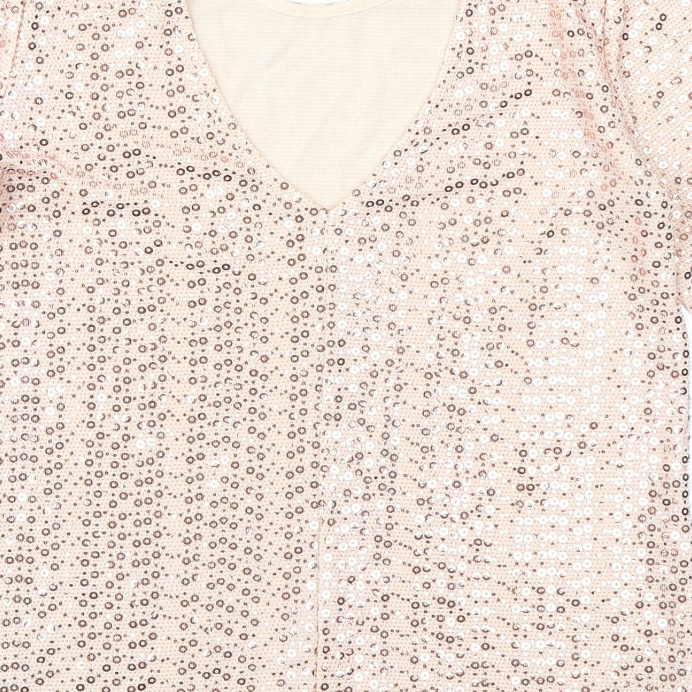 Womens UK Size 6 NEXT Pink Basic Blouse