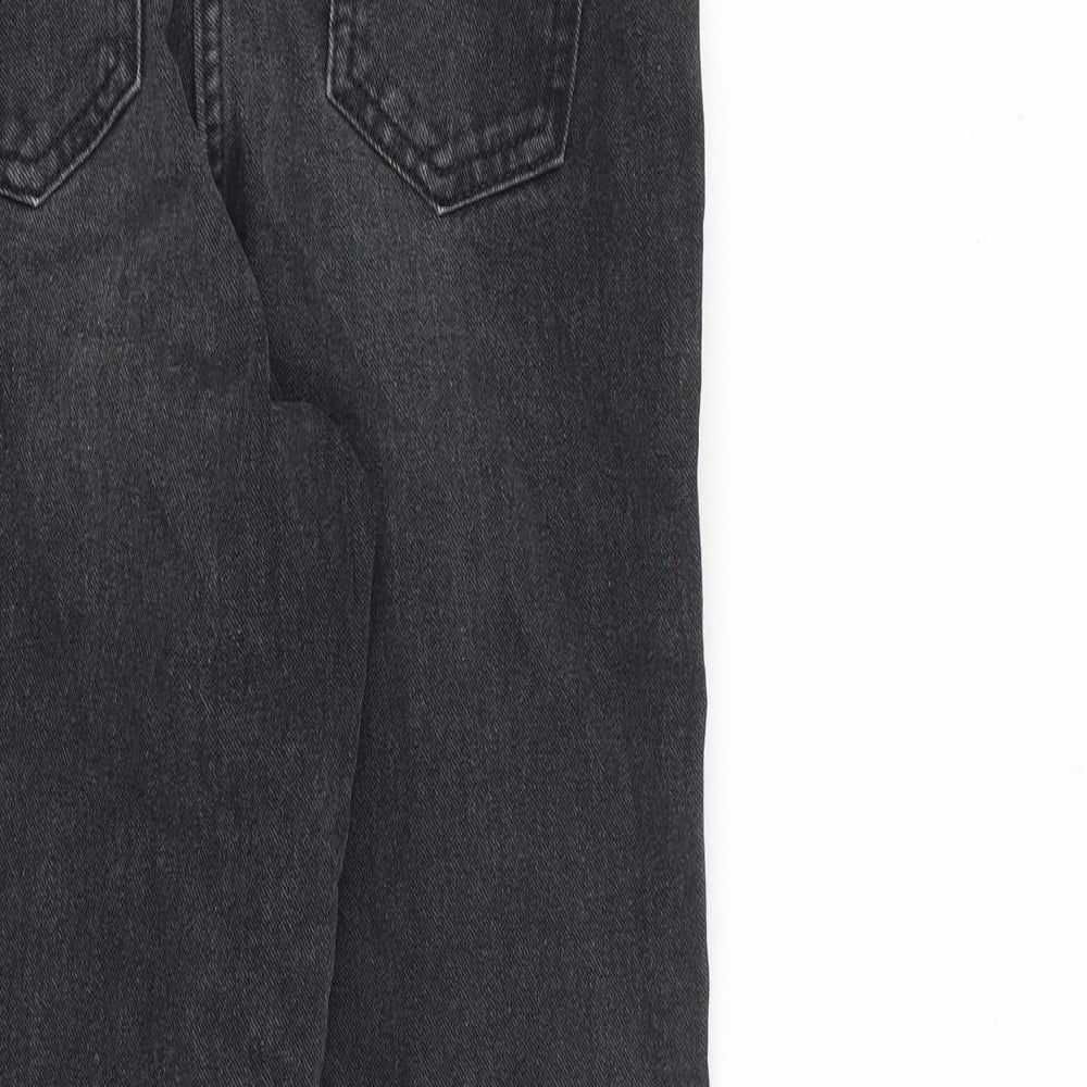 NEXT Girls Grey 100% Cotton Skinny Jeans Size 10 Years L21 in Regular Zip