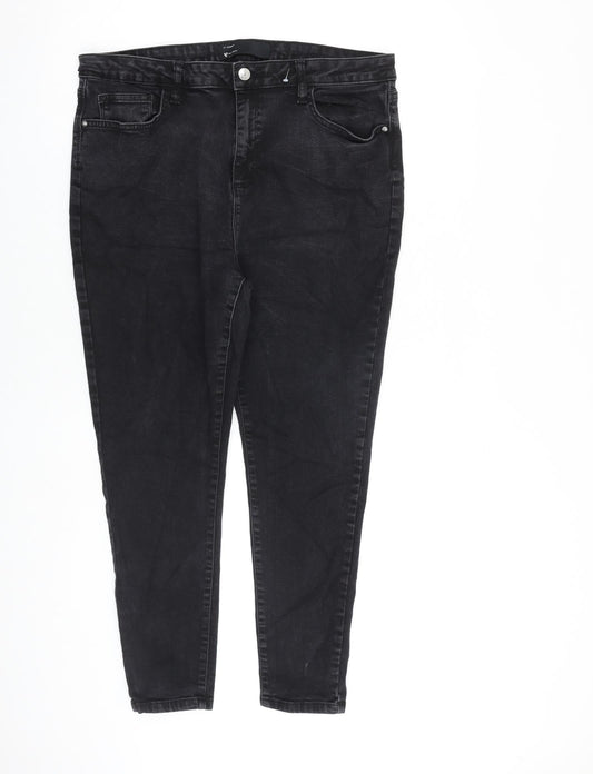 Womens UK Size 27 in Very Slim Fit Skinny Black Jeans