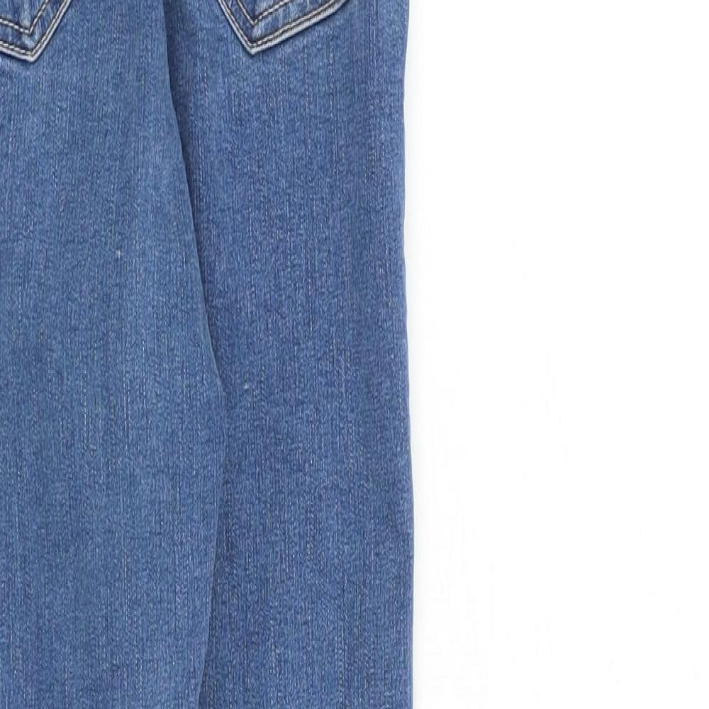 Topshop Womens Blue Cotton Skinny Jeans Size 25 in L30 in Regular Zip