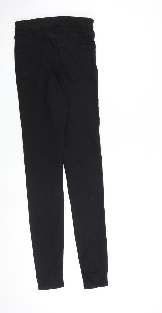 Denim & Co. Womens Black Cotton Skinny Jeans Size 10 L31 in Regular Zip