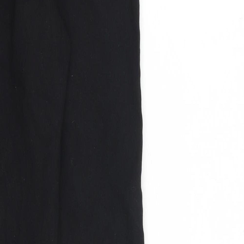 Brand and care label for Denim & Co. women’s black cotton skinny jeans, size UK 10, 31-inch leg regular zip