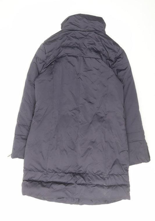 Autograph Womens Blue Overcoat Coat Size 12 Zip