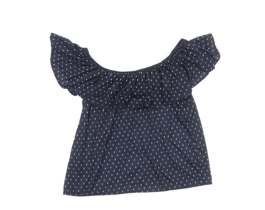 Womens UK Size S H&M Blue Basic Blouse