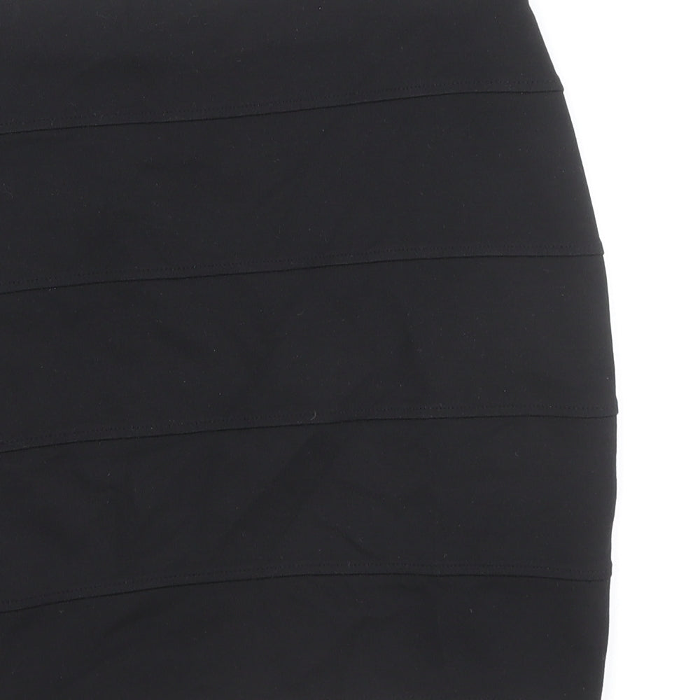 Marks and Spencer Womens Black Viscose Bandage Skirt Size 6