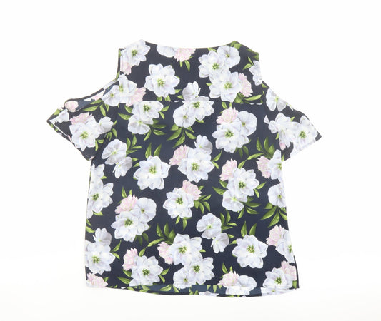 Womens UK Size 10 Oasis Multicoloured Basic Blouse