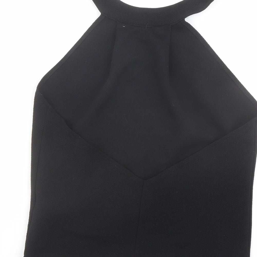 Womens UK Size M Zara Black Basic Tank