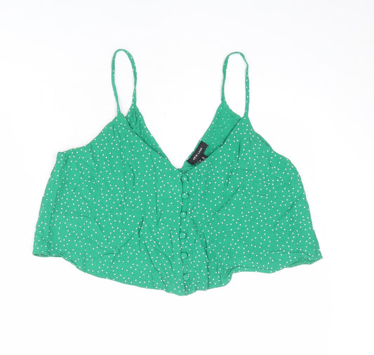 Womens UK Size 14 New Look Green Camisole Tank