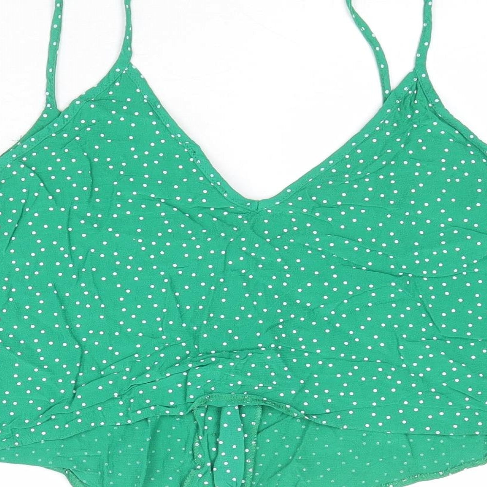 Womens UK Size 14 New Look Green Camisole Tank