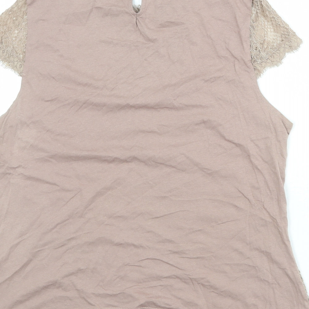 Womens UK Size 16 Dorothy Perkins Brown Basic Blouse