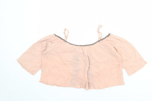 Womens UK Size 8 ASOS Pink Basic Blouse