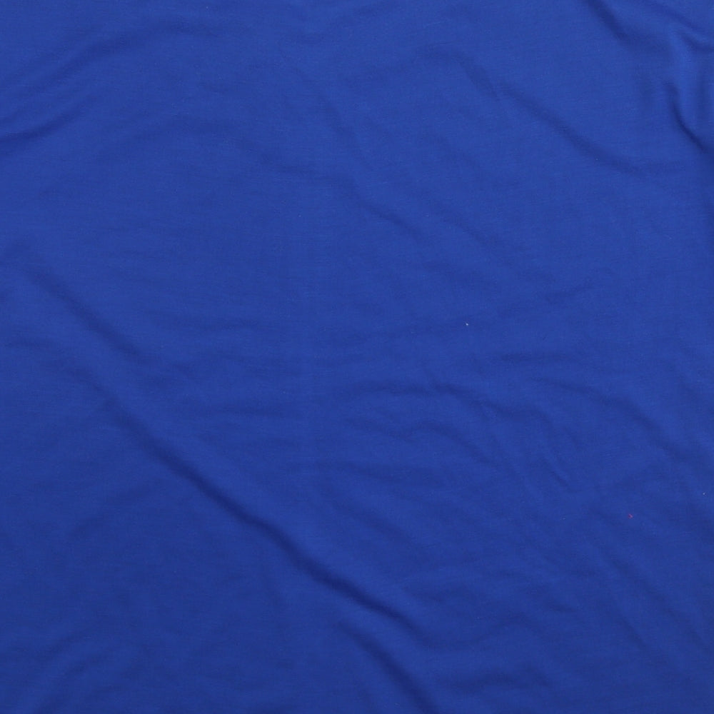 Womens UK Size L Lucky Blue Basic T-Shirt