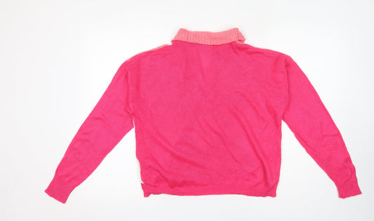 Womens UK Size S Brave Soul Pink Pullover Jumper