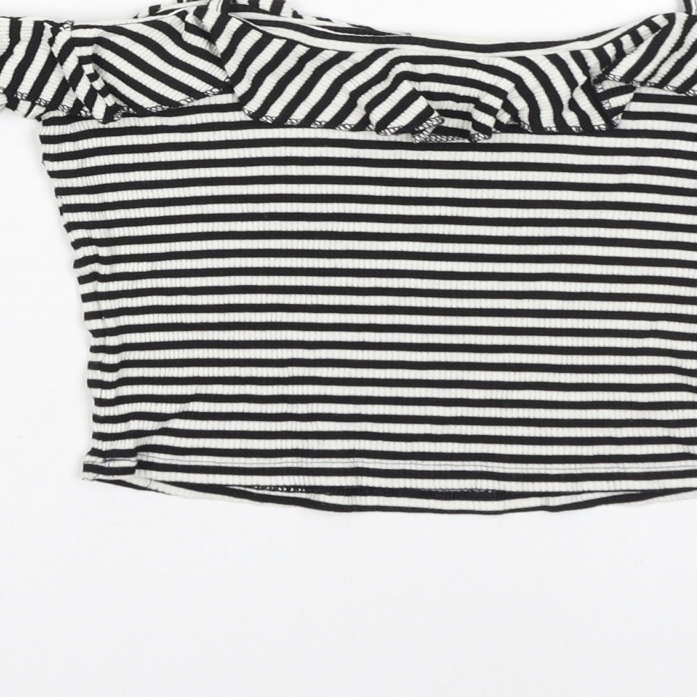 Womens UK Size S Pins & Needles White Cropped Blouse