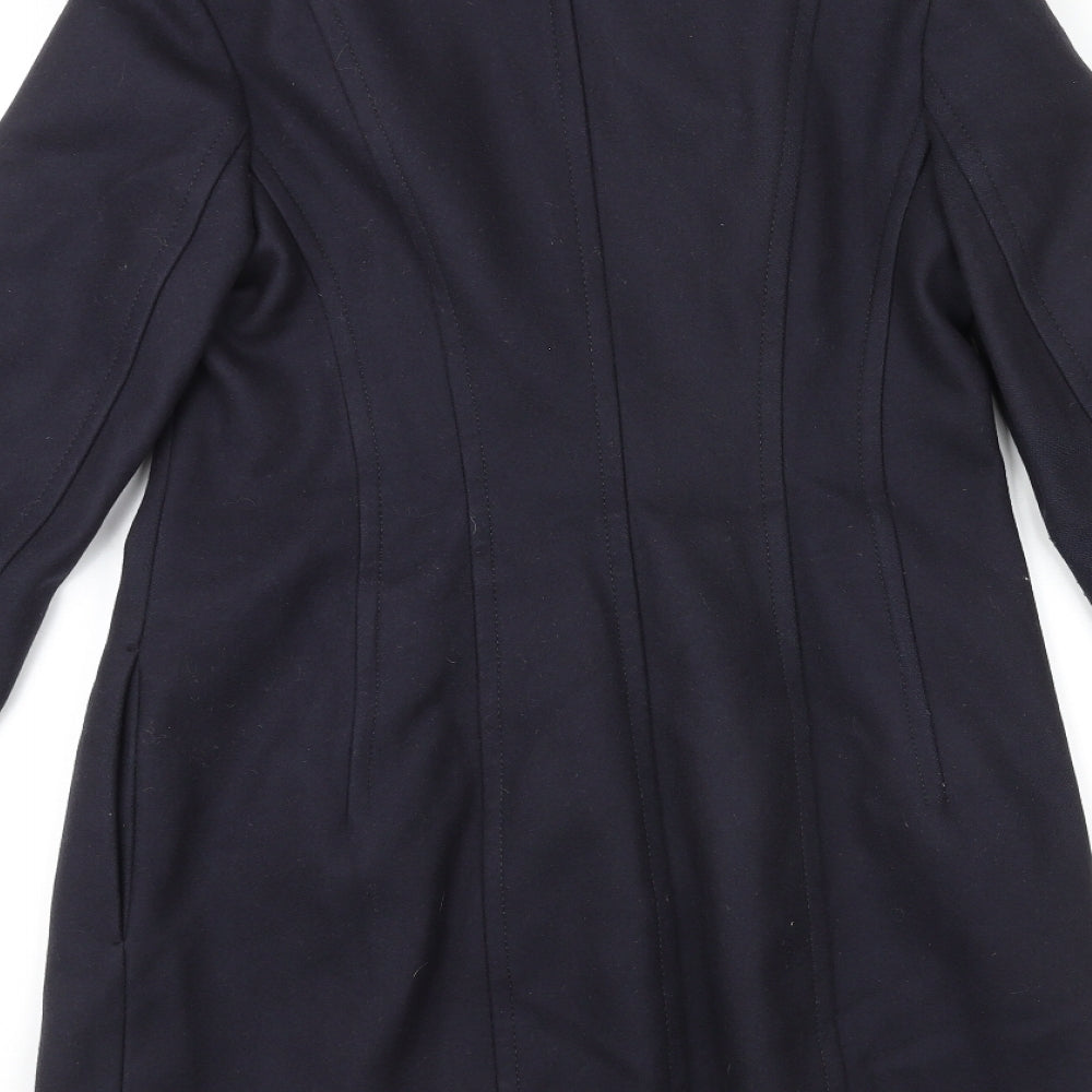 Womens UK Size 8 French Connection Blue Overcoat