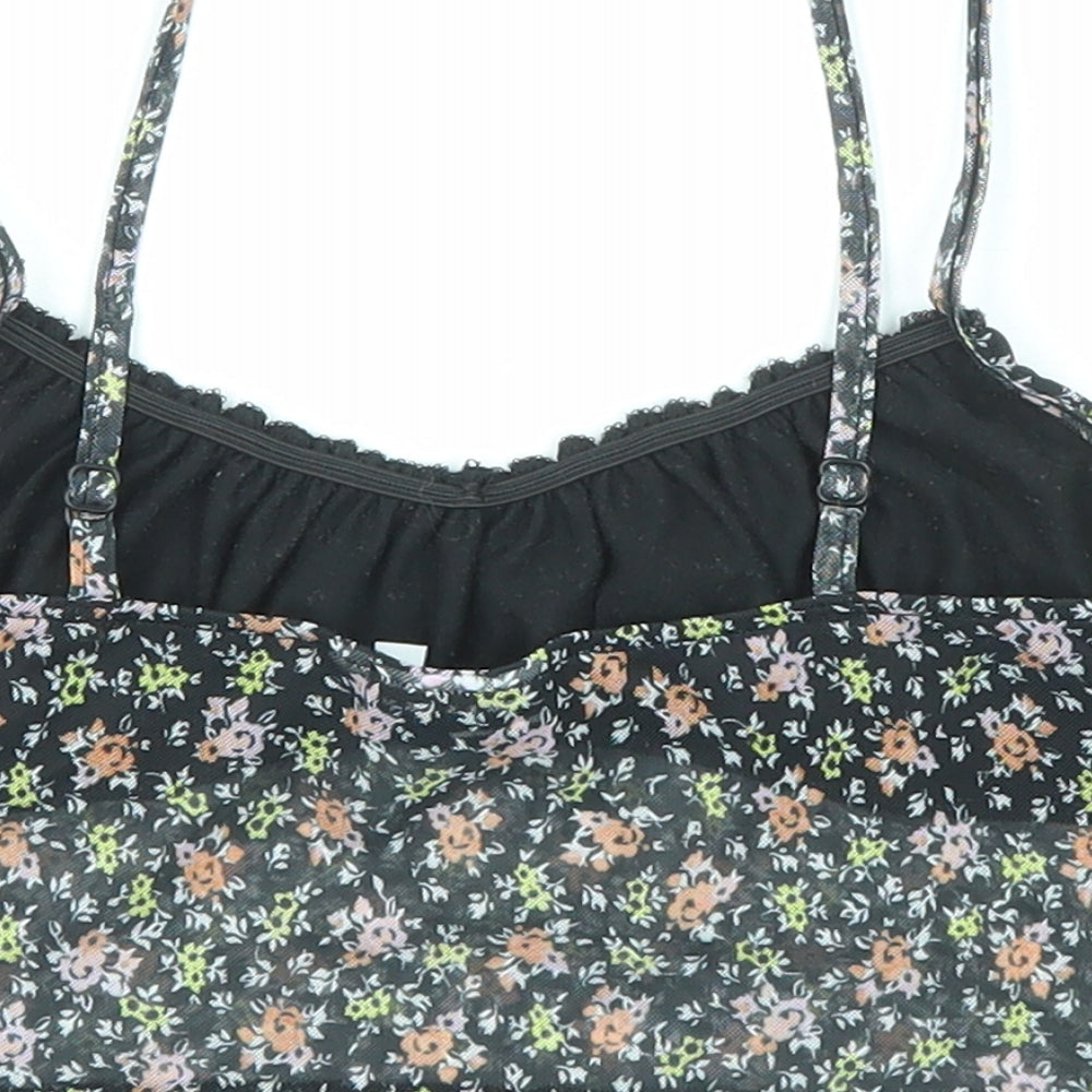 Womens UK Size 8 ASOS Multicoloured Cropped Tank