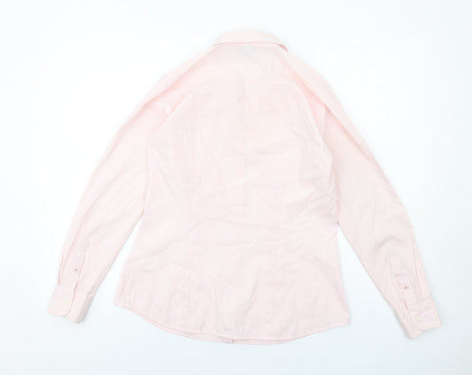 Womens UK Size 10 H&M Pink Basic Button-Up