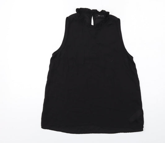Womens UK Size 8 New Look Black Basic Blouse