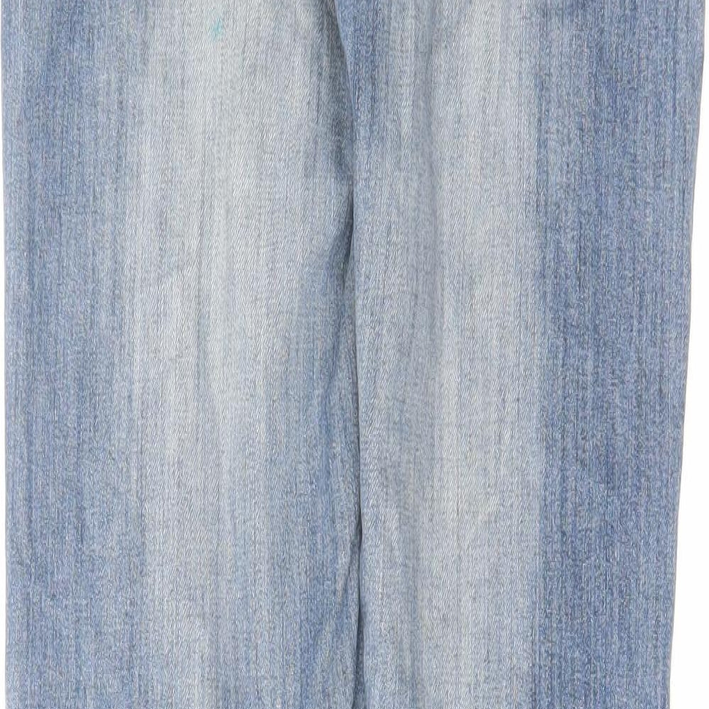 NEXT Womens Blue Cotton Skinny Jeans Size 8 L31 in Regular Zip